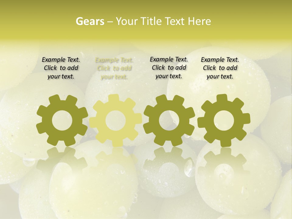 Close Up Of Green Grapes PowerPoint Template