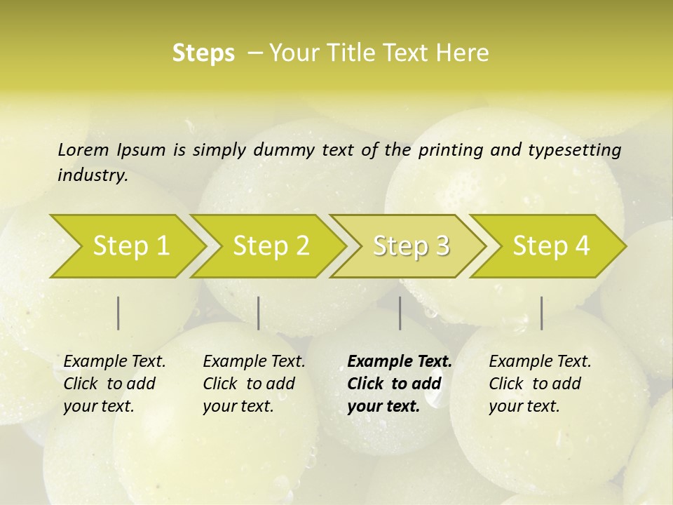 Close Up Of Green Grapes PowerPoint Template