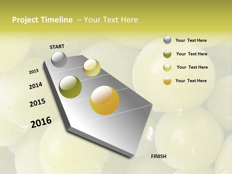 Close Up Of Green Grapes PowerPoint Template