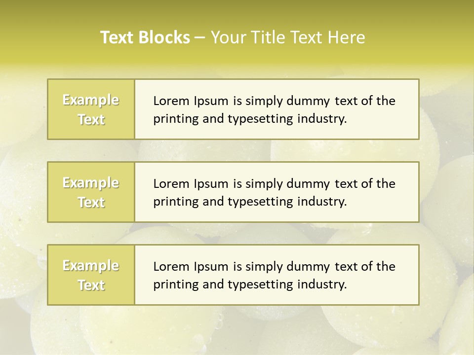 Close Up Of Green Grapes PowerPoint Template