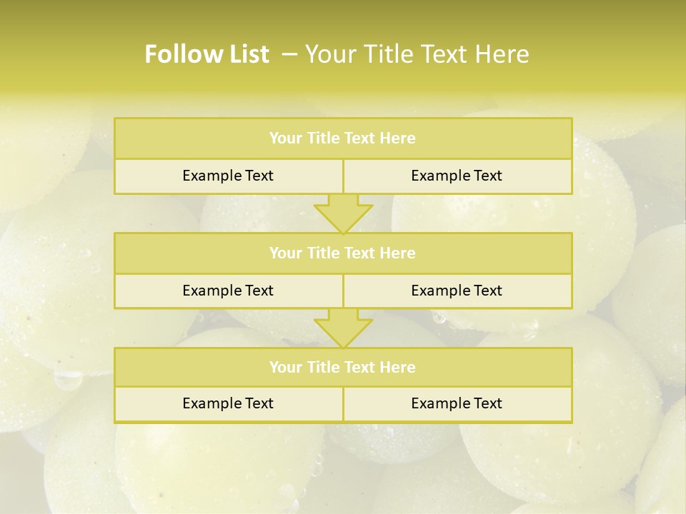 Close Up Of Green Grapes PowerPoint Template