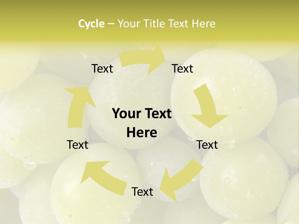 Close Up Of Green Grapes PowerPoint Template