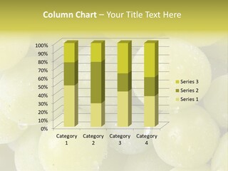 Close Up Of Green Grapes PowerPoint Template