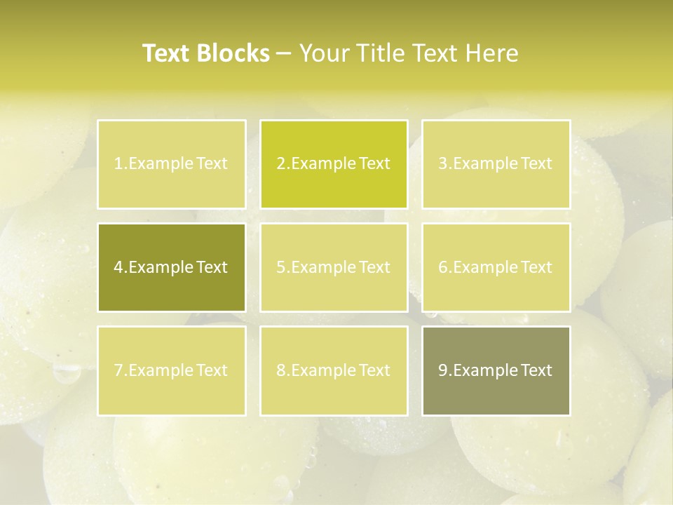 Close Up Of Green Grapes PowerPoint Template