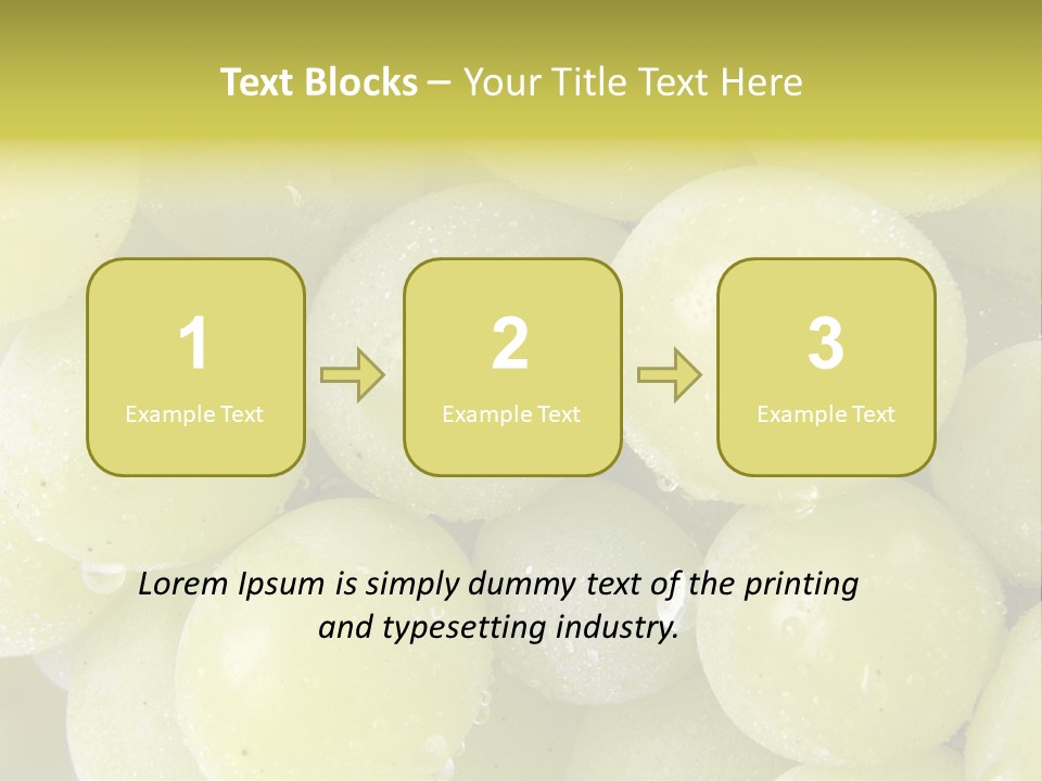 Close Up Of Green Grapes PowerPoint Template