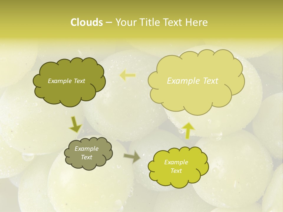 Close Up Of Green Grapes PowerPoint Template