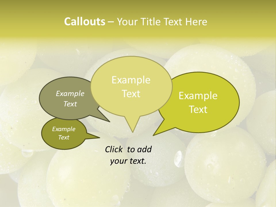 Close Up Of Green Grapes PowerPoint Template