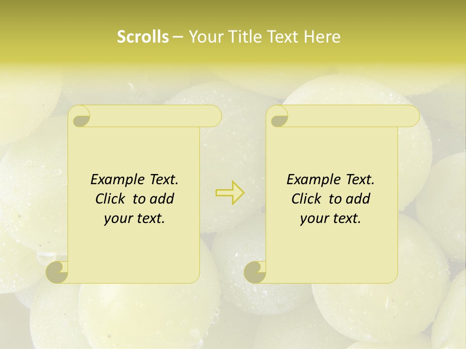 Close Up Of Green Grapes PowerPoint Template