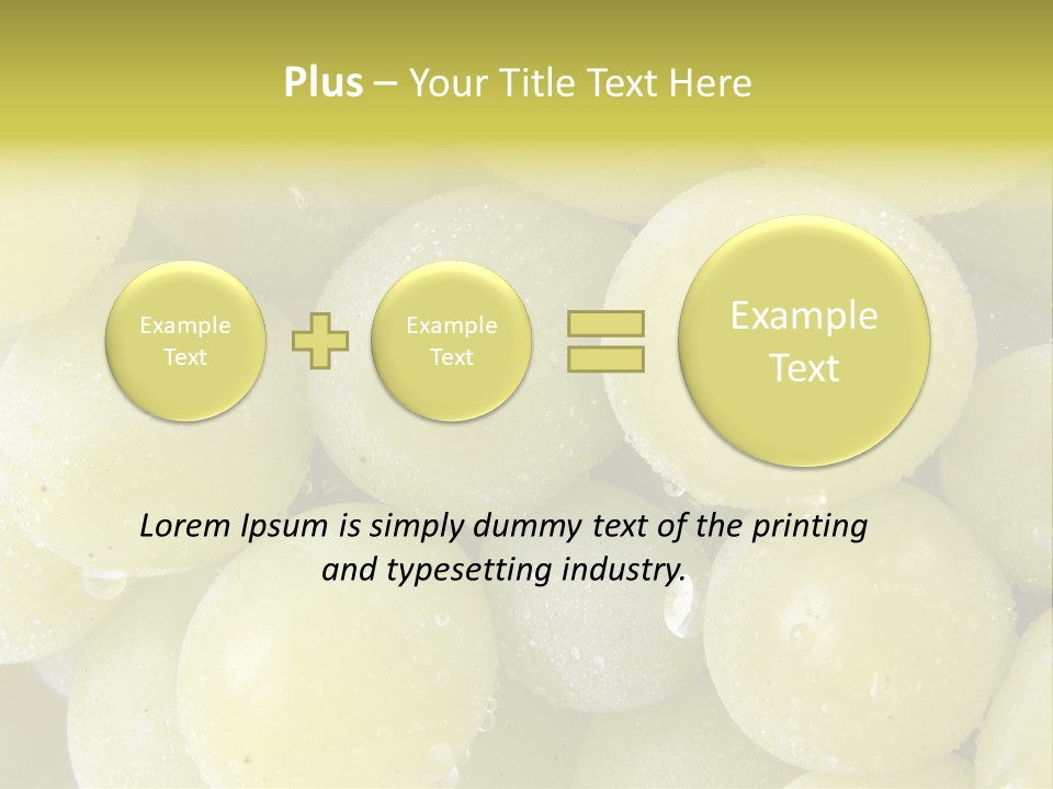 Close Up Of Green Grapes PowerPoint Template