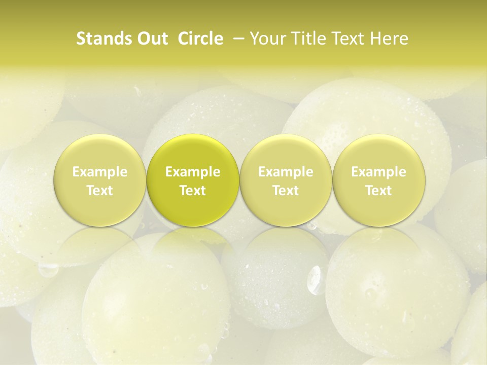 Close Up Of Green Grapes PowerPoint Template