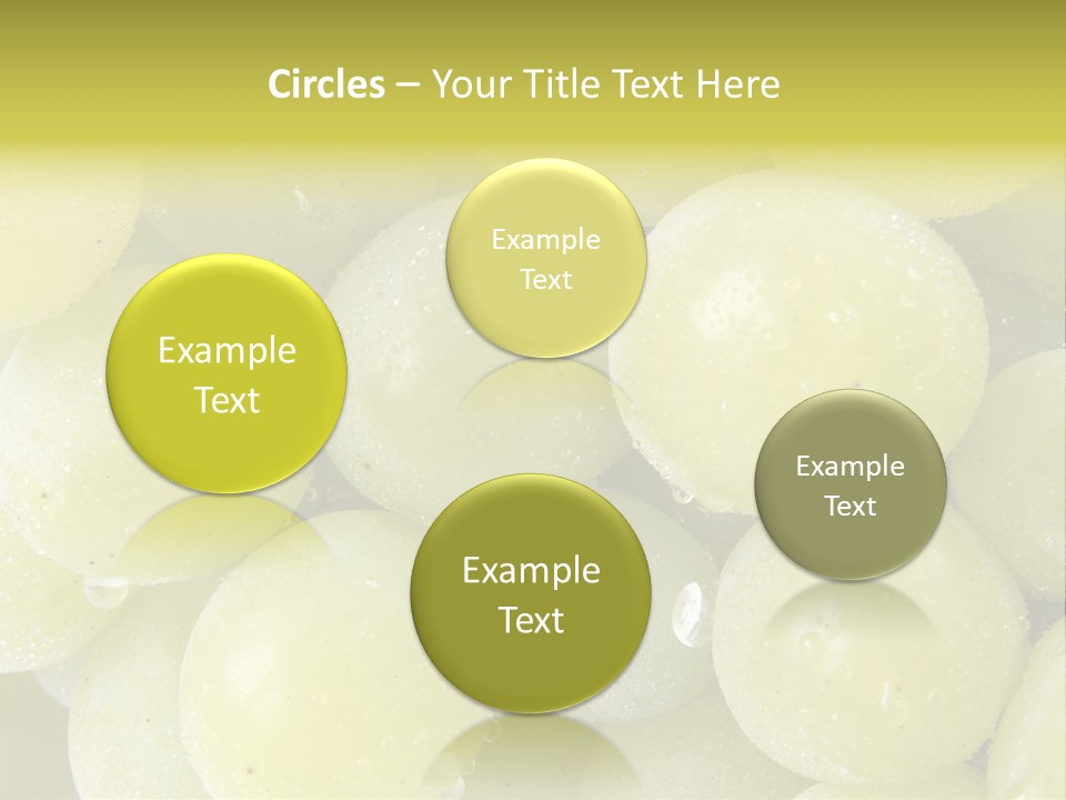 Close Up Of Green Grapes PowerPoint Template