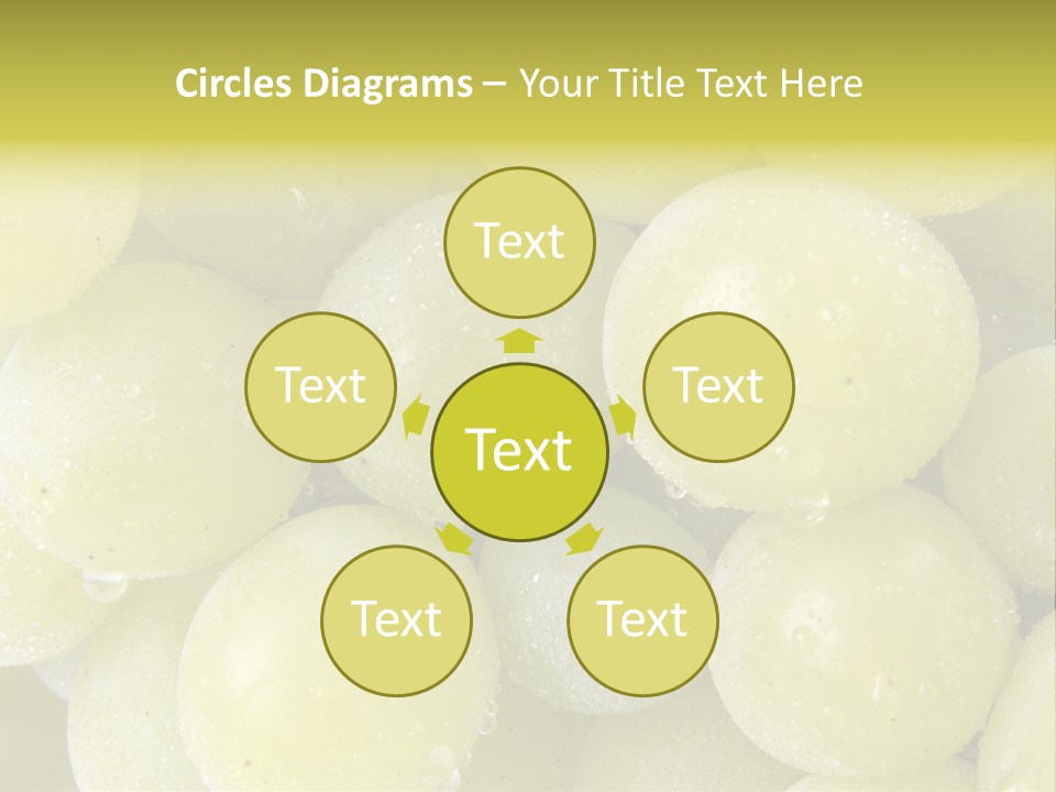 Close Up Of Green Grapes PowerPoint Template