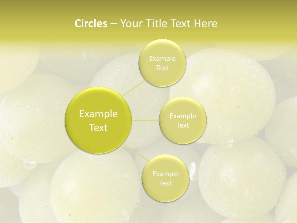 Close Up Of Green Grapes PowerPoint Template