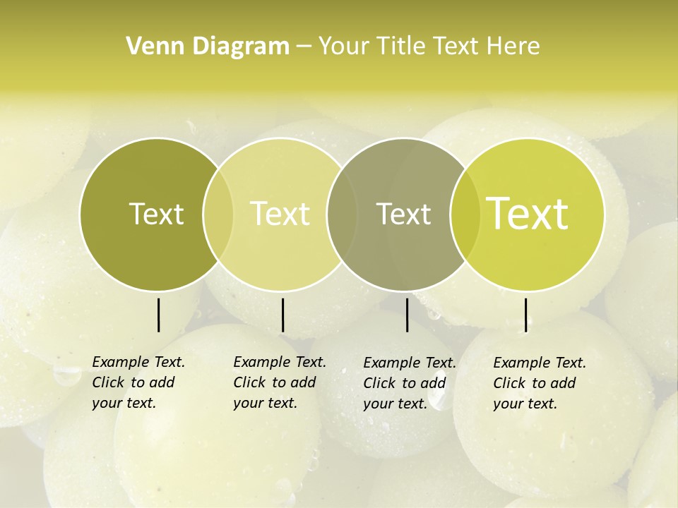 Close Up Of Green Grapes PowerPoint Template