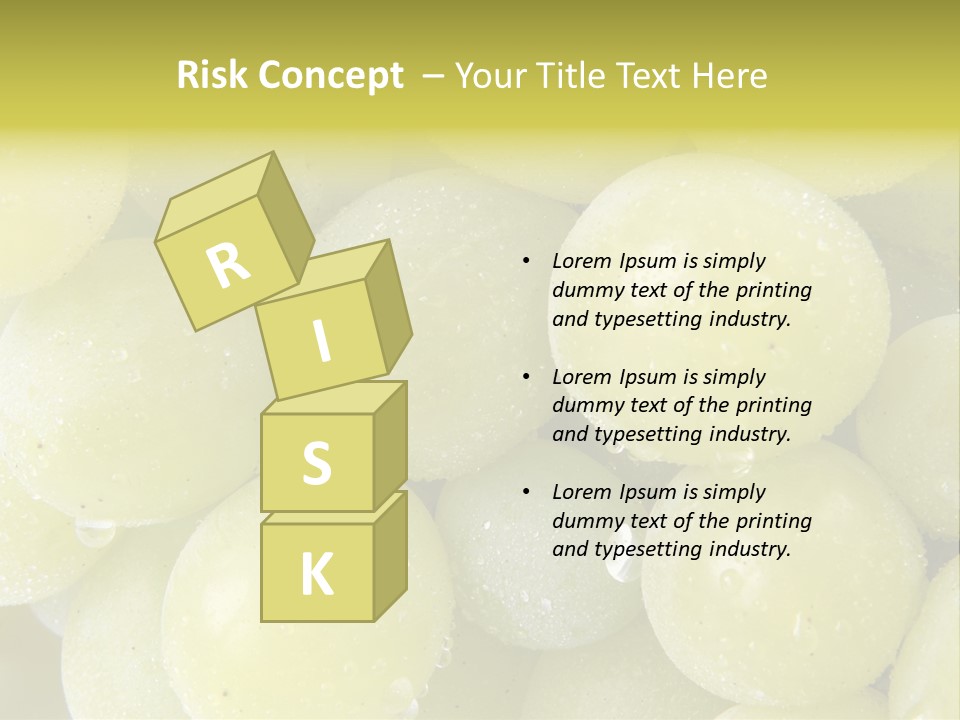 Close Up Of Green Grapes PowerPoint Template