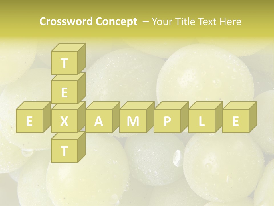 Close Up Of Green Grapes PowerPoint Template