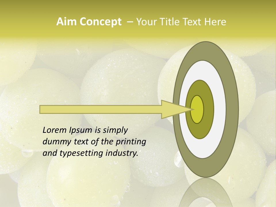 Close Up Of Green Grapes PowerPoint Template