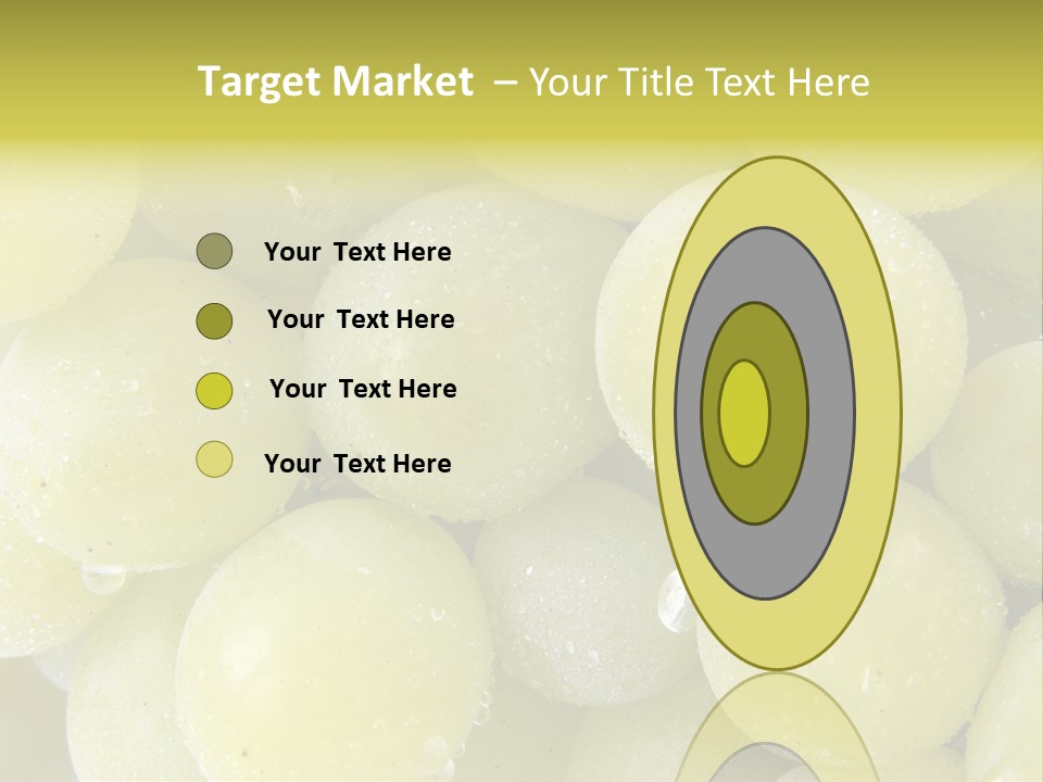 Close Up Of Green Grapes PowerPoint Template