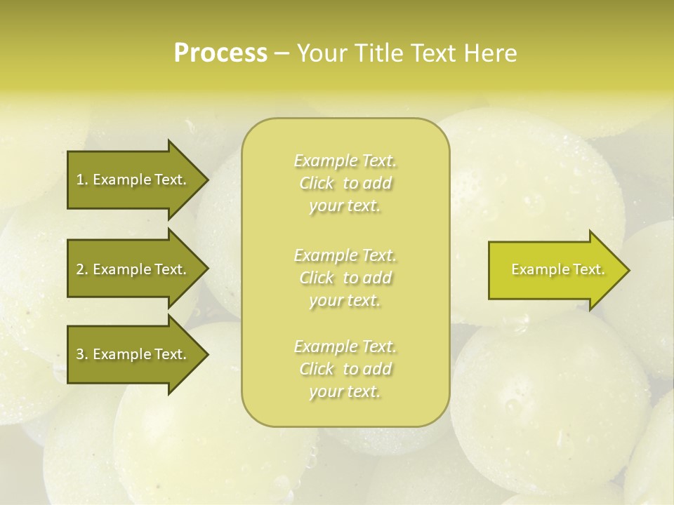 Close Up Of Green Grapes PowerPoint Template