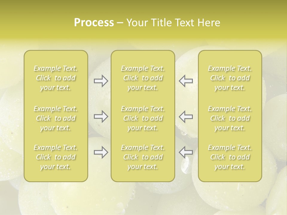 Close Up Of Green Grapes PowerPoint Template