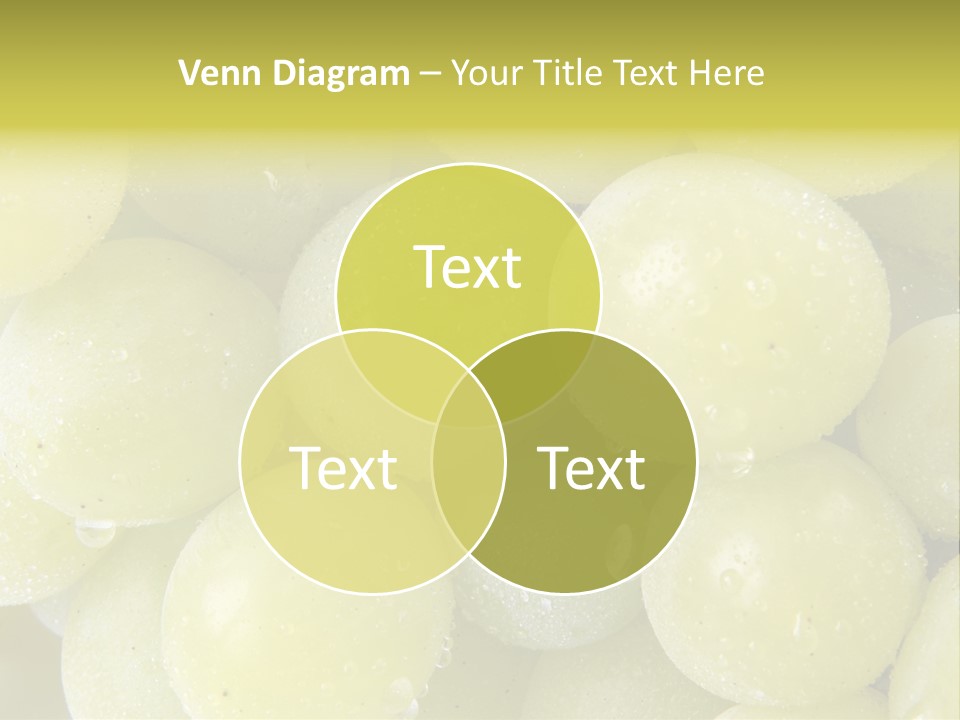 Close Up Of Green Grapes PowerPoint Template