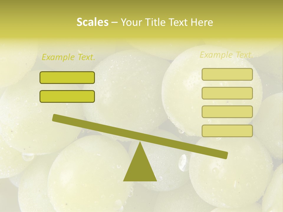 Close Up Of Green Grapes PowerPoint Template