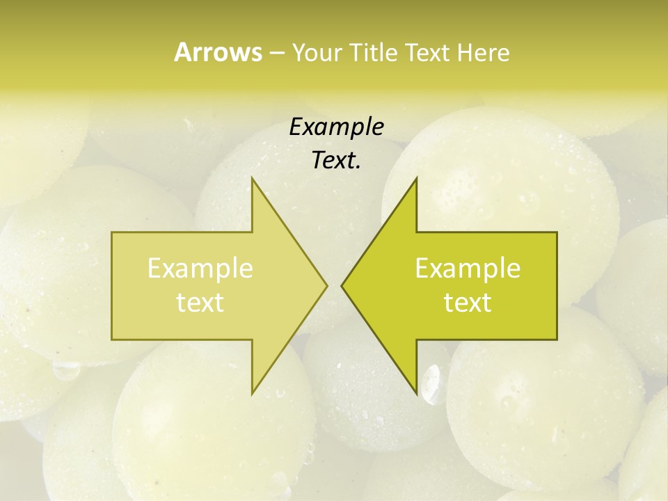Close Up Of Green Grapes PowerPoint Template