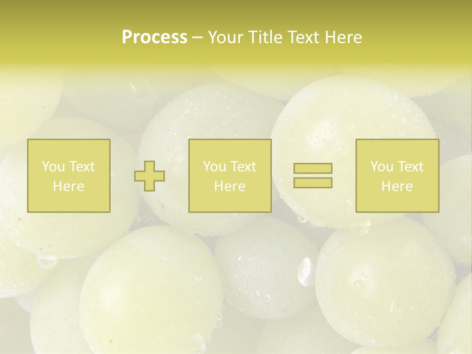 Close Up Of Green Grapes PowerPoint Template