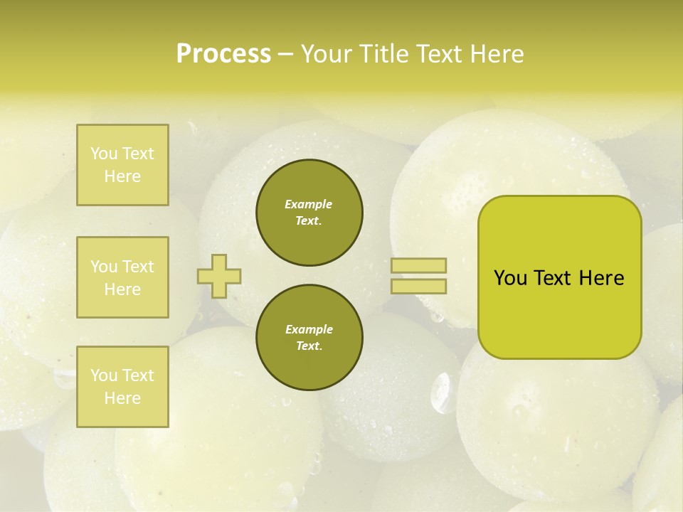 Close Up Of Green Grapes PowerPoint Template