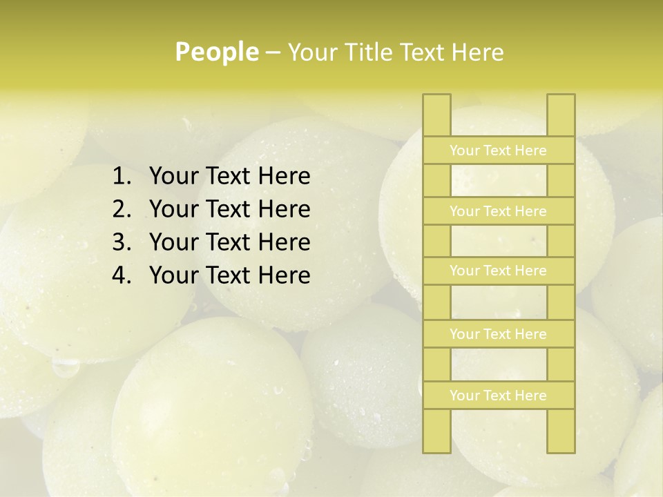 Close Up Of Green Grapes PowerPoint Template