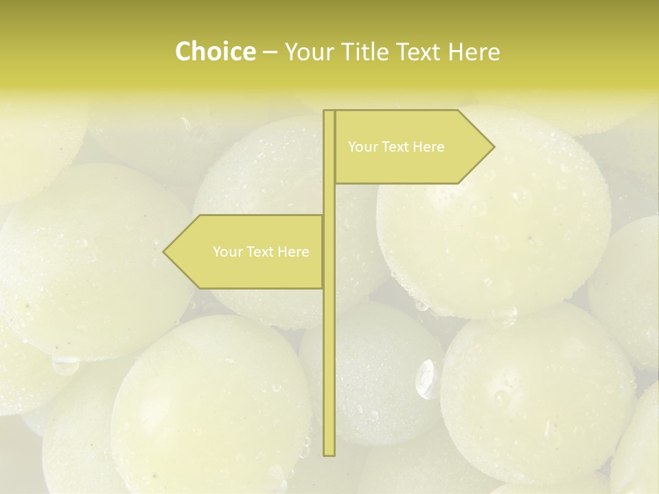 Close Up Of Green Grapes PowerPoint Template