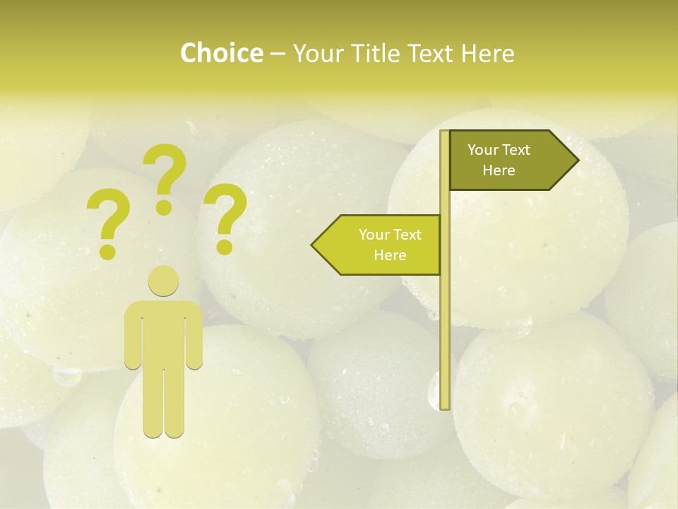 Close Up Of Green Grapes PowerPoint Template