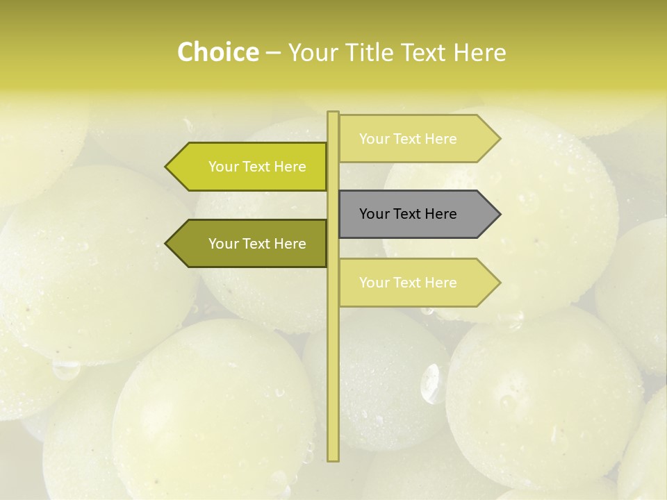 Close Up Of Green Grapes PowerPoint Template