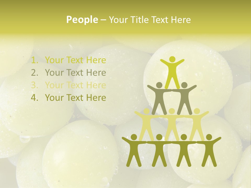 Close Up Of Green Grapes PowerPoint Template