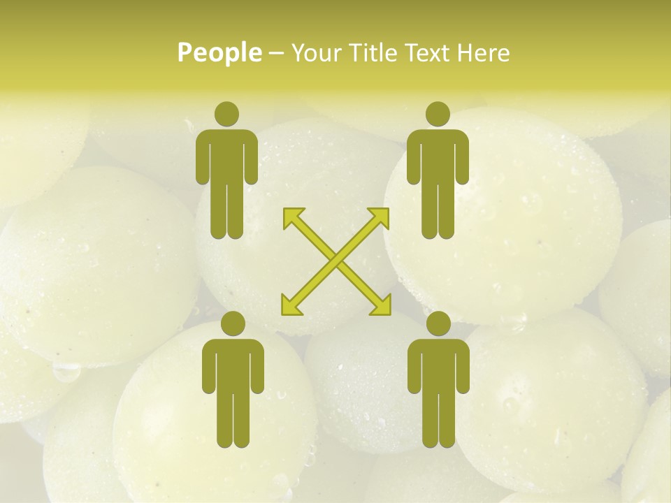 Close Up Of Green Grapes PowerPoint Template