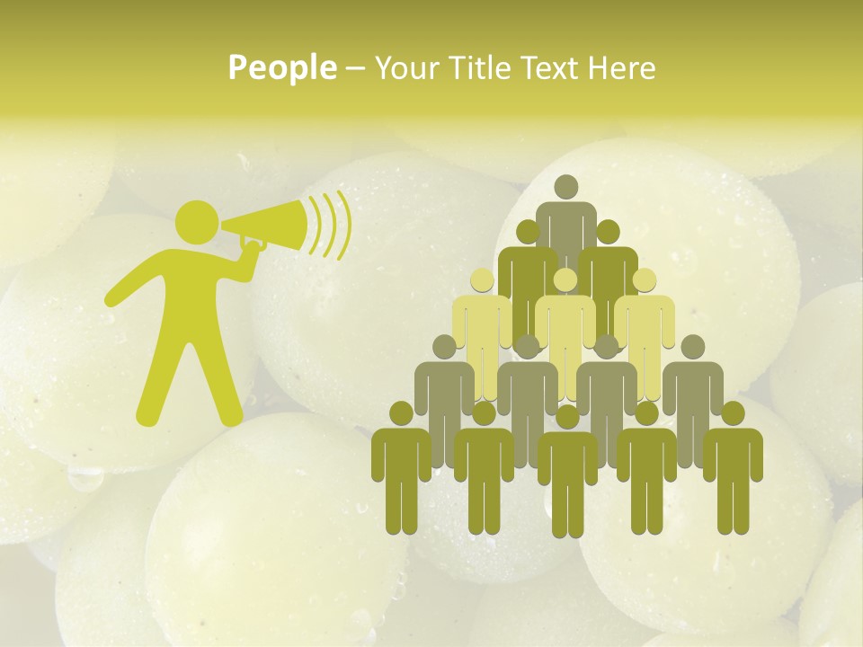 Close Up Of Green Grapes PowerPoint Template