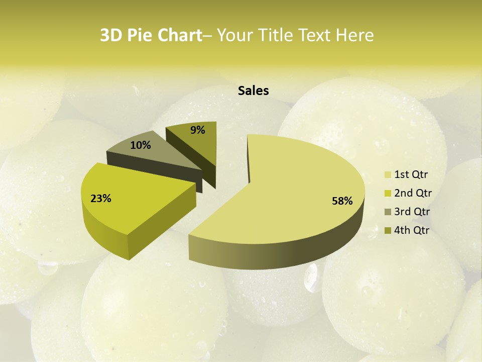 Close Up Of Green Grapes PowerPoint Template