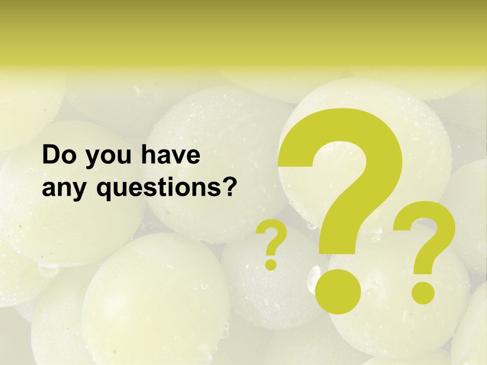 Close Up Of Green Grapes PowerPoint Template