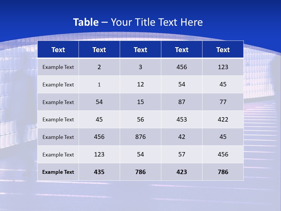 Blurred Pedestrians In Modern Passageway PowerPoint Template