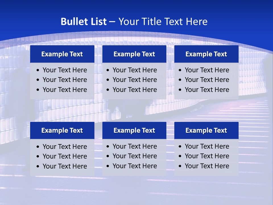 Blurred Pedestrians In Modern Passageway PowerPoint Template