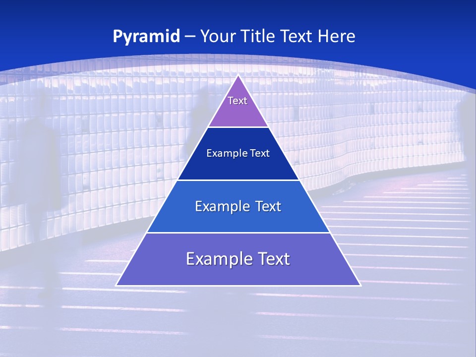 Blurred Pedestrians In Modern Passageway PowerPoint Template