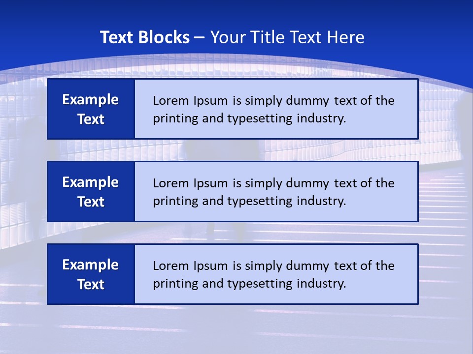 Blurred Pedestrians In Modern Passageway PowerPoint Template