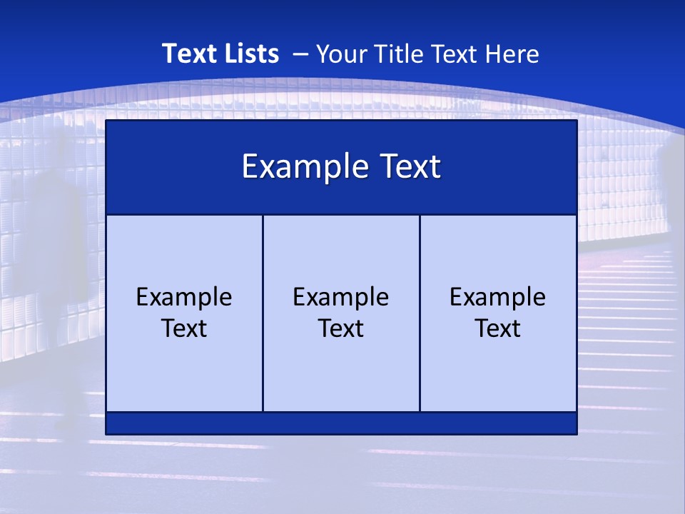 Blurred Pedestrians In Modern Passageway PowerPoint Template