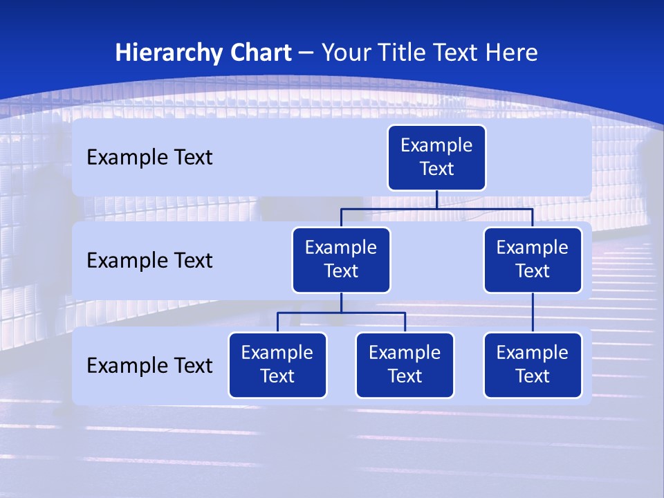 Blurred Pedestrians In Modern Passageway PowerPoint Template