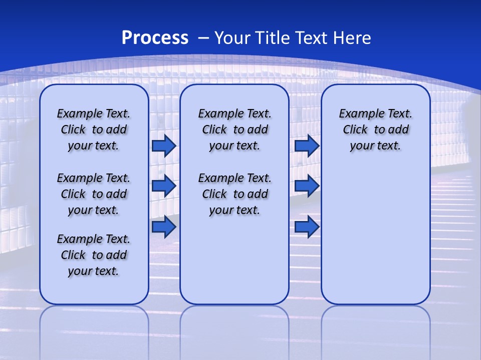 Blurred Pedestrians In Modern Passageway PowerPoint Template