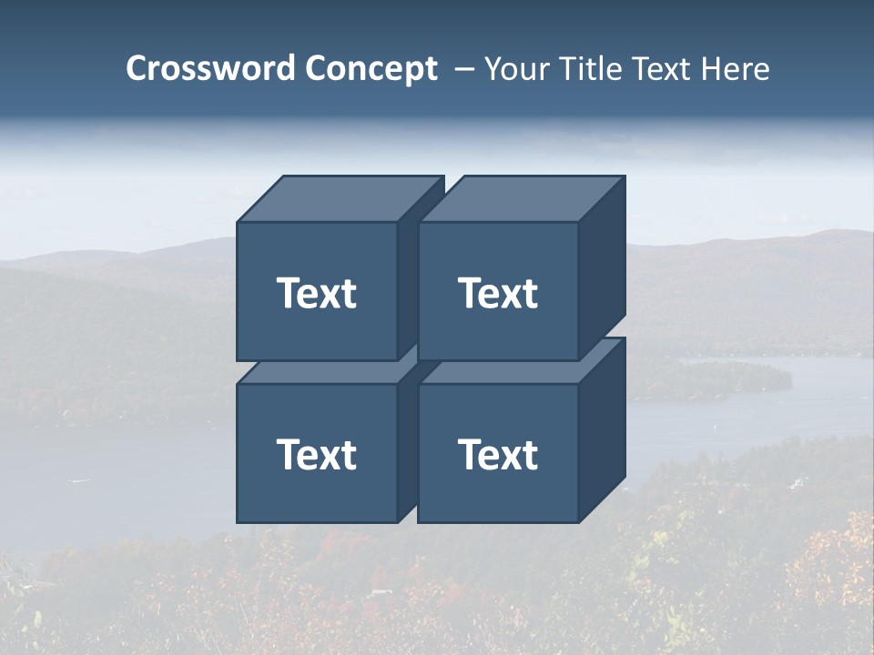 Lake George As Seen From Prospect Island PowerPoint Template