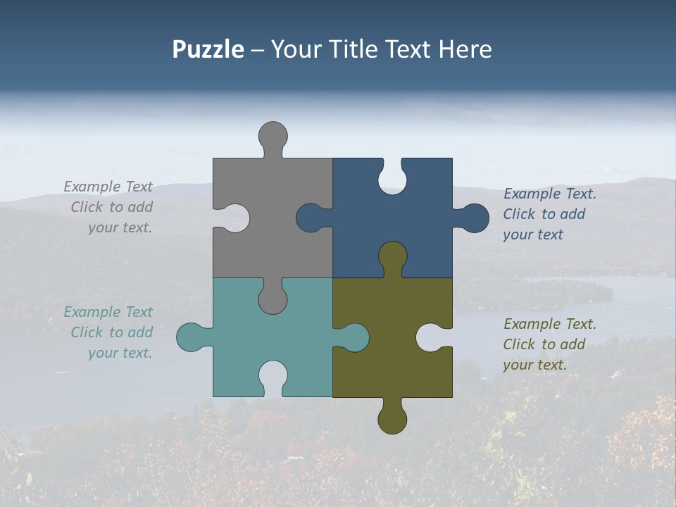 Lake George As Seen From Prospect Island PowerPoint Template