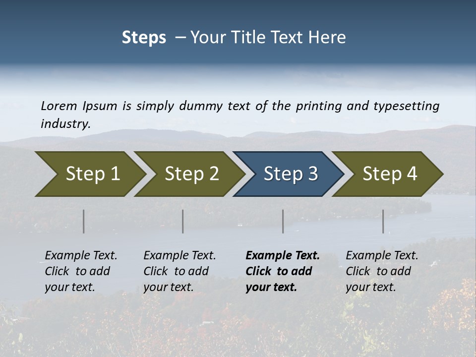 Lake George As Seen From Prospect Island PowerPoint Template