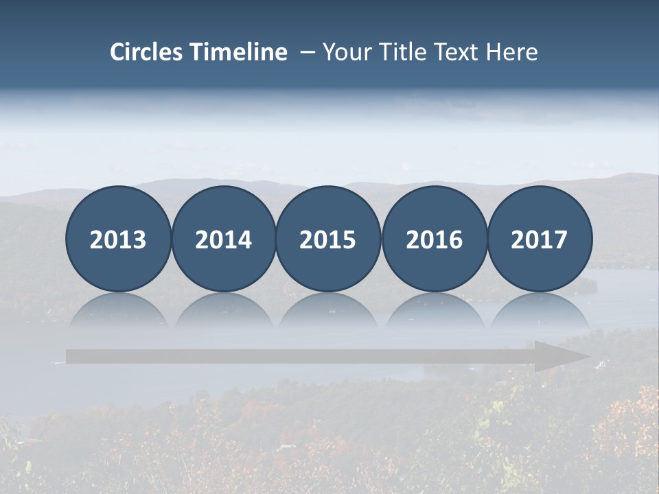 Lake George As Seen From Prospect Island PowerPoint Template