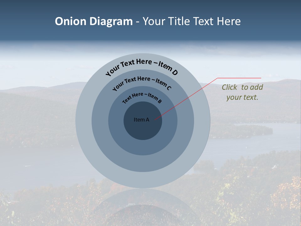 Lake George As Seen From Prospect Island PowerPoint Template